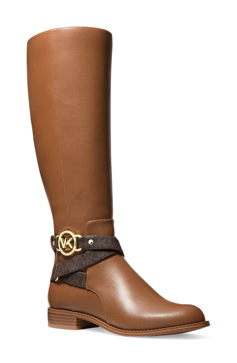 michael kors flat knee high boots|michael kors winter shearling boots.